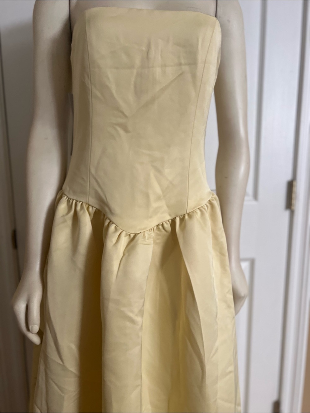 Princess Polly Soft Bloom Drop Waist Strapless Maxi Dress Yellow - Picture 13 of 16